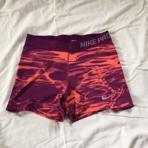 Nike Pro spandex shorts pink/purple MEDIUM